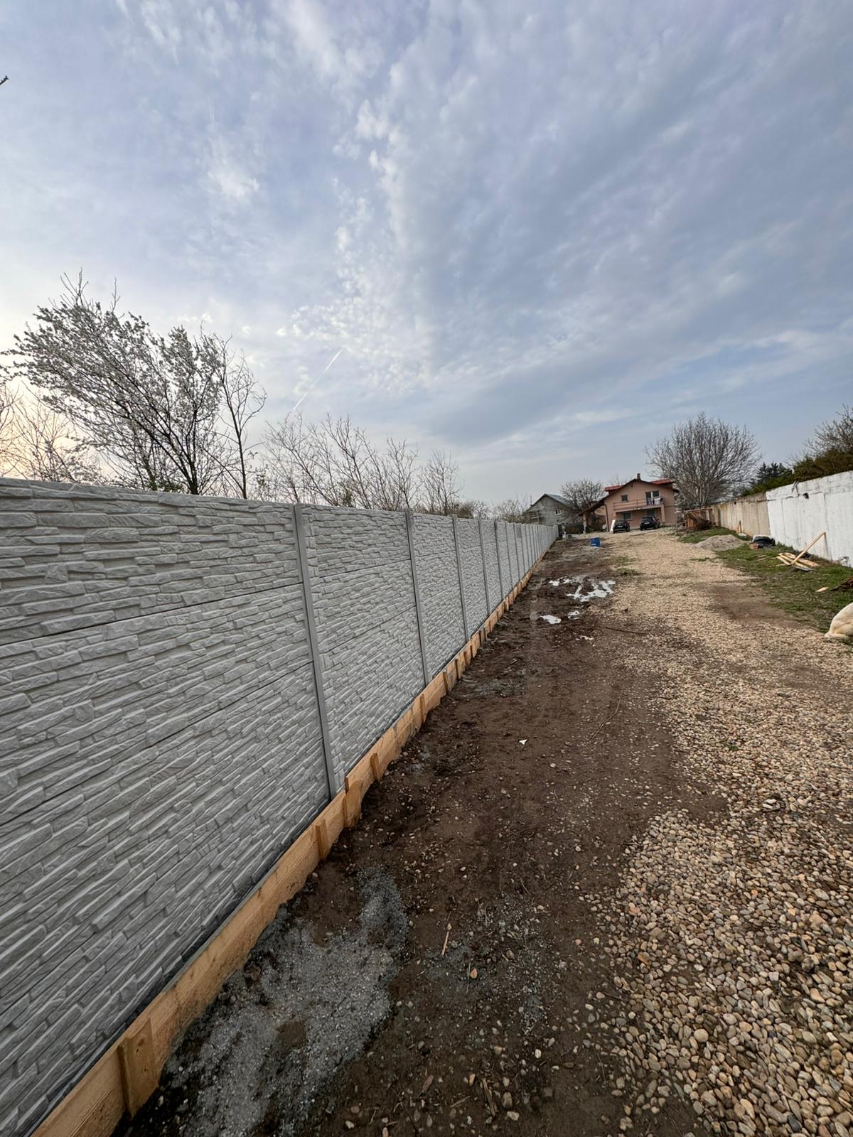 Lucrare MTZ Prefabricate - gard prefabricat beton 40